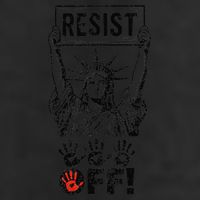 Resist Resistance Statue Of Liberty Hands Off Protest Golf Towel