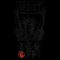 Resist Resistance Statue Of Liberty Hands Off Protest Cropped Pullover Crew