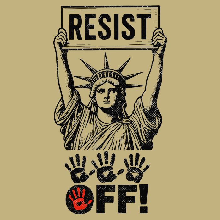 Resist Resistance Statue Of Liberty Hands Off Protest Sustainable Beanie
