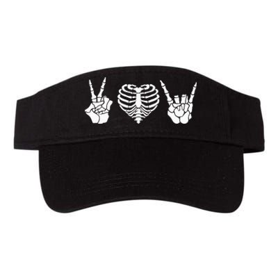 Rock & Roll Skeleton Hand Halloween Music Concert Costume Valucap Bio-Washed Visor