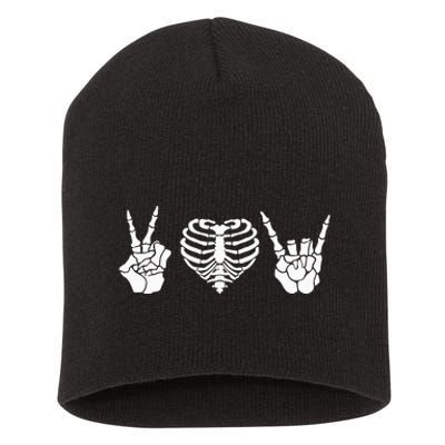 Rock & Roll Skeleton Hand Halloween Music Concert Costume Short Acrylic Beanie