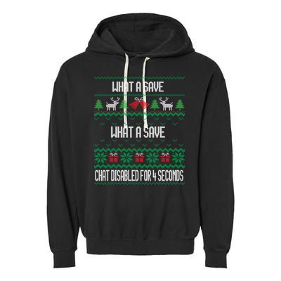 Retro Rocket Soccer Game What A Save Chat Disabled Vintage Garment-Dyed Fleece Hoodie