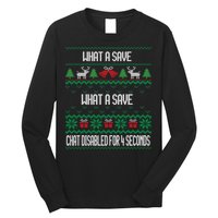 Retro Rocket Soccer Game What A Save Chat Disabled Vintage Long Sleeve Shirt