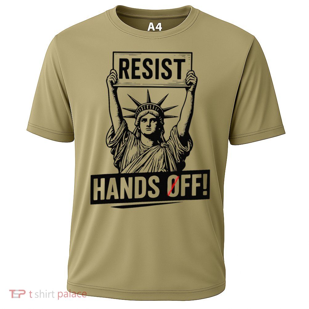 Resist Resistance Statue Of Liberty Hands Off Protest Cooling Performance Crew T-Shirt