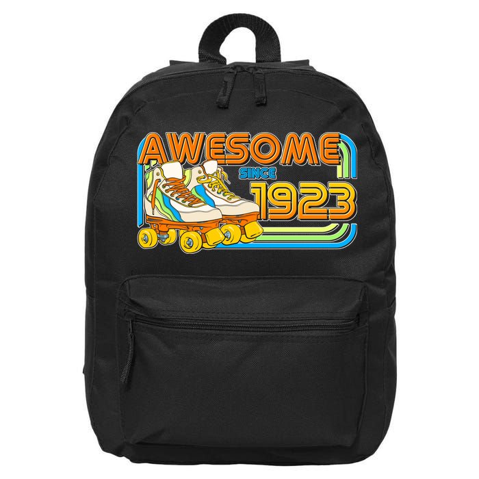 Retro Roller Skates Awesome Since 1923 100th Birthday 16 in Basic Backpack
