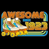 Retro Roller Skates Awesome Since 1923 100th Birthday 16 in Basic Backpack