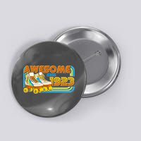 Retro Roller Skates Awesome Since 1923 100th Birthday Button