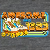 Retro Roller Skates Awesome Since 1923 100th Birthday Mesh Reversible Basketball Jersey Tank