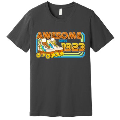 Retro Roller Skates Awesome Since 1923 100th Birthday Premium T-Shirt