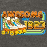 Retro Roller Skates Awesome Since 1923 100th Birthday Cotton Canvas Backpack
