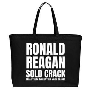 Ronald Reagan Sold Crack Speak Truth Even If Your Voice Shakes Cotton Canvas Jumbo Tote