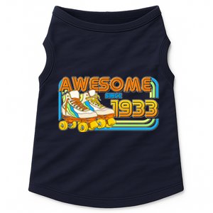 Retro Roller Skates Awesome Since 1933 90th Birthday Doggie Tank