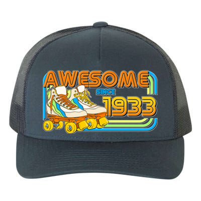 Retro Roller Skates Awesome Since 1933 90th Birthday Yupoong Adult 5-Panel Trucker Hat