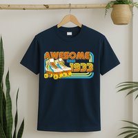Retro Roller Skates Awesome Since 1933 90th Birthday T-Shirt