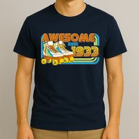 Retro Roller Skates Awesome Since 1933 90th Birthday T-Shirt