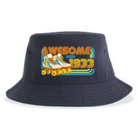 Retro Roller Skates Awesome Since 1933 90th Birthday Sustainable Bucket Hat