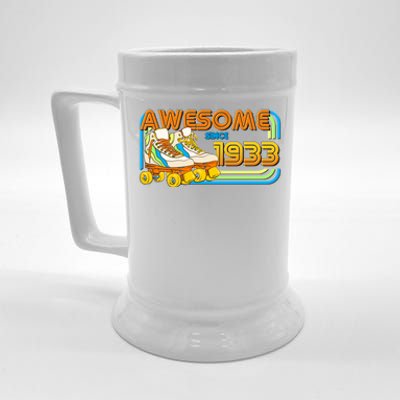 Retro Roller Skates Awesome Since 1933 90th Birthday Beer Stein