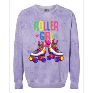 Roller Roller Skates Skating Colorblast Crewneck Sweatshirt