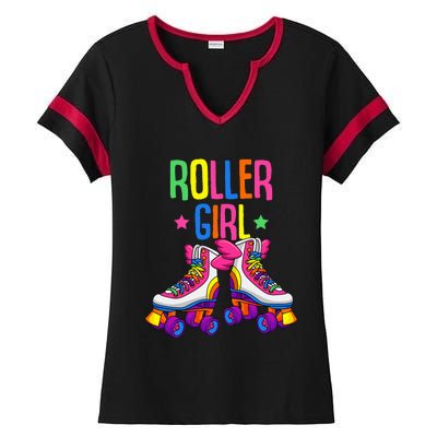 Roller Roller Skates Skating Ladies Halftime Notch Neck Tee