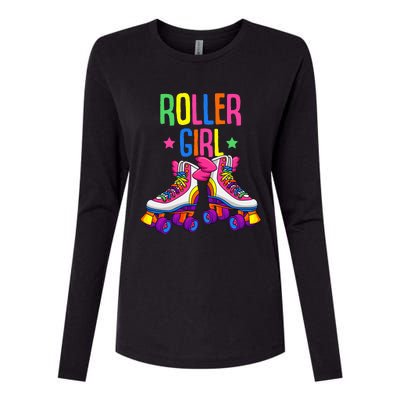 Roller Roller Skates Skating Womens Cotton Relaxed Long Sleeve T-Shirt