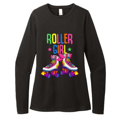 Roller Roller Skates Skating Womens CVC Long Sleeve Shirt