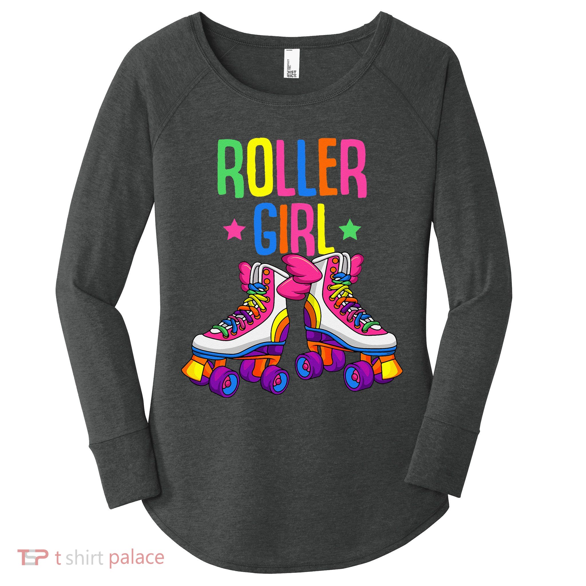 Roller Roller Skates Skating Women's Perfect Tri Tunic Long Sleeve Shirt