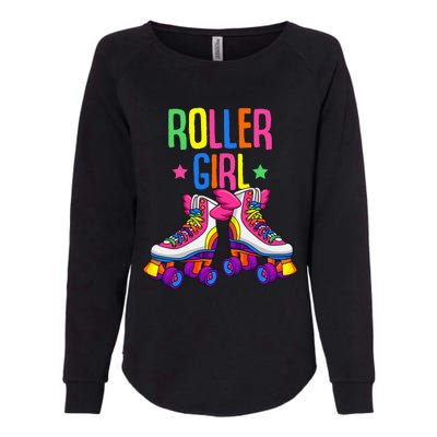 Roller Roller Skates Skating Womens California Wash Sweatshirt