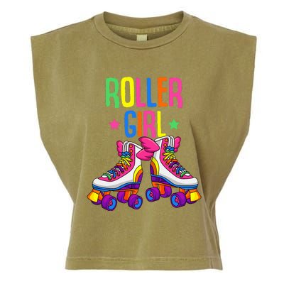 Roller Roller Skates Skating Garment-Dyed Women's Muscle Tee