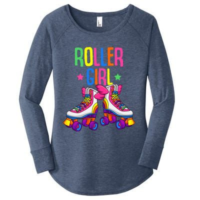 Roller Roller Skates Skating Women's Perfect Tri Tunic Long Sleeve Shirt