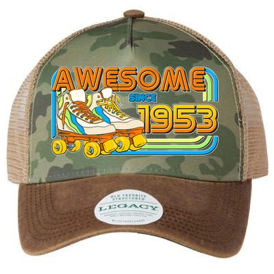 Retro Roller Skates Awesome Since 1953 70th Birthday Legacy Tie Dye Trucker Hat