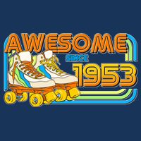 Retro Roller Skates Awesome Since 1953 70th Birthday 16 in Basic Backpack