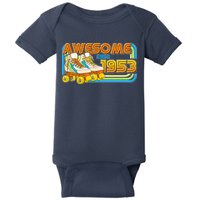 Retro Roller Skates Awesome Since 1953 70th Birthday Baby Bodysuit