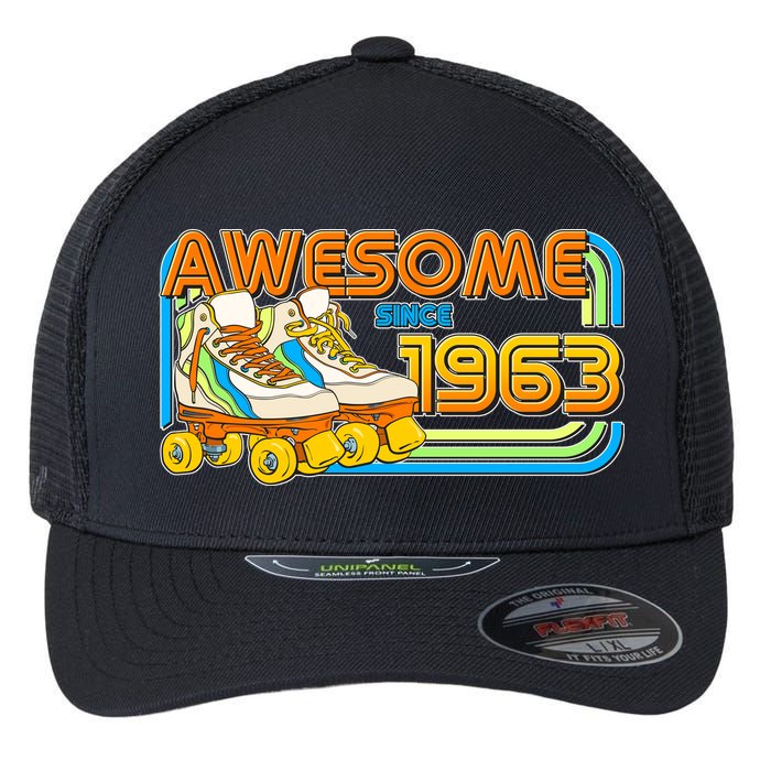 Retro Roller Skates Awesome Since 1963 60th Birthday Flexfit Unipanel Trucker Cap