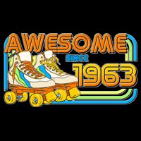 Retro Roller Skates Awesome Since 1963 60th Birthday Flexfit Unipanel Trucker Cap