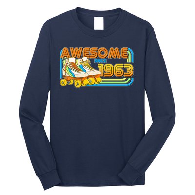 Retro Roller Skates Awesome Since 1963 60th Birthday Long Sleeve Shirt