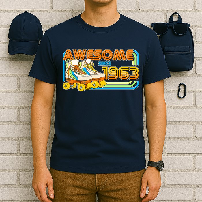 Retro Roller Skates Awesome Since 1963 60th Birthday T-Shirt