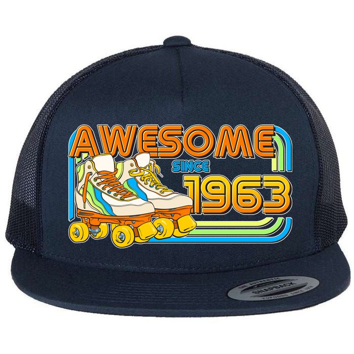 Retro Roller Skates Awesome Since 1963 60th Birthday Flatbill Hat