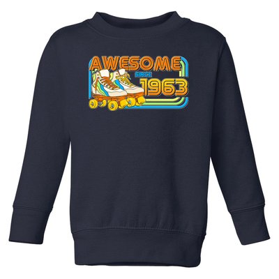 Retro Roller Skates Awesome Since 1963 60th Birthday Toddler Sweatshirt