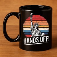 Resist Resistance Statue Of Liberty Hands Off Protest 11oz C Handle Ceramic Mug