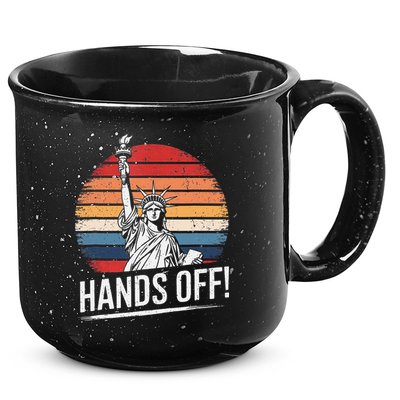 Resist Resistance Statue Of Liberty Hands Off Protest 15oz Campfire Ceramic Mug