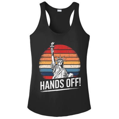 Resist Resistance Statue Of Liberty Hands Off Protest Ladies PosiCharge Competitor Racerback Tank