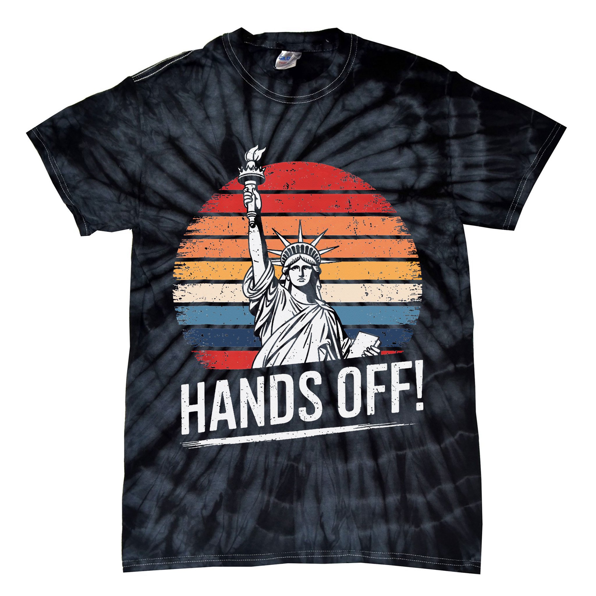 Resist Resistance Statue Of Liberty Hands Off Protest Tie-Dye T-Shirt