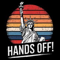 Resist Resistance Statue Of Liberty Hands Off Protest Cropped Pullover Crew