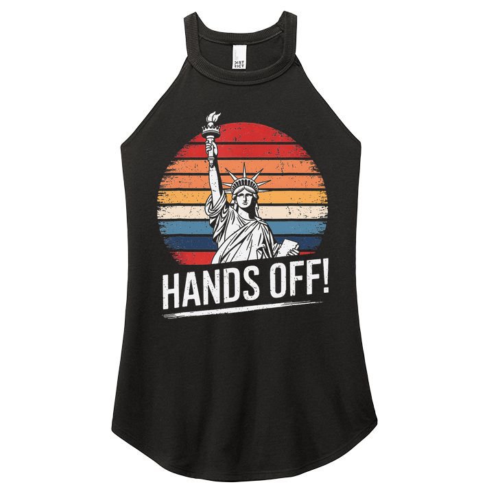 Resist Resistance Statue Of Liberty Hands Off Protest Women's Perfect Tri Rocker Tank