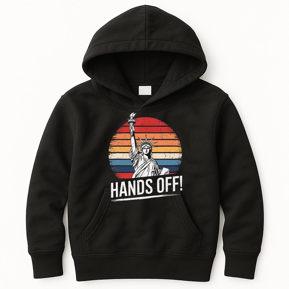 Resist Resistance Statue Of Liberty Hands Off Protest Kids Hoodie