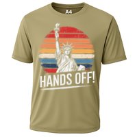 Resist Resistance Statue Of Liberty Hands Off Protest Cooling Performance Crew T-Shirt