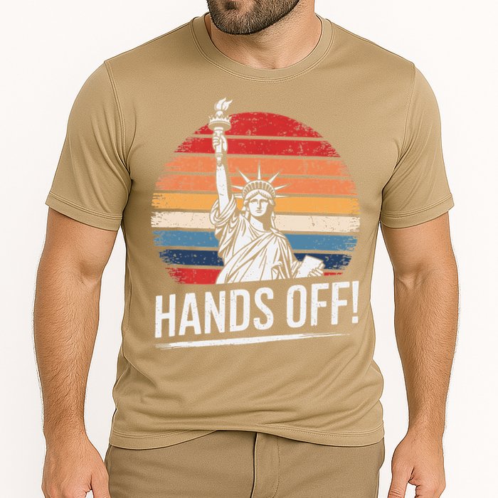 Resist Resistance Statue Of Liberty Hands Off Protest Cooling Performance Crew T-Shirt
