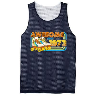 Retro Roller Skates Awesome Since 1973 50th Birthday Mesh Reversible Basketball Jersey Tank