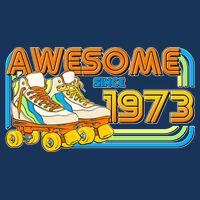 Retro Roller Skates Awesome Since 1973 50th Birthday Baby Bodysuit