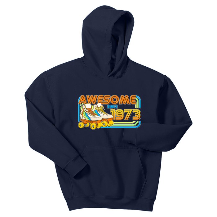 Retro Roller Skates Awesome Since 1973 50th Birthday Kids Hoodie